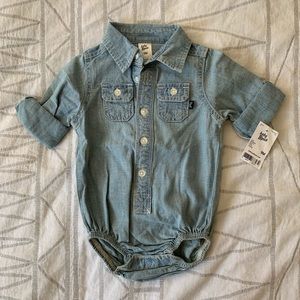 NWT 9M Boys Denim Onesie